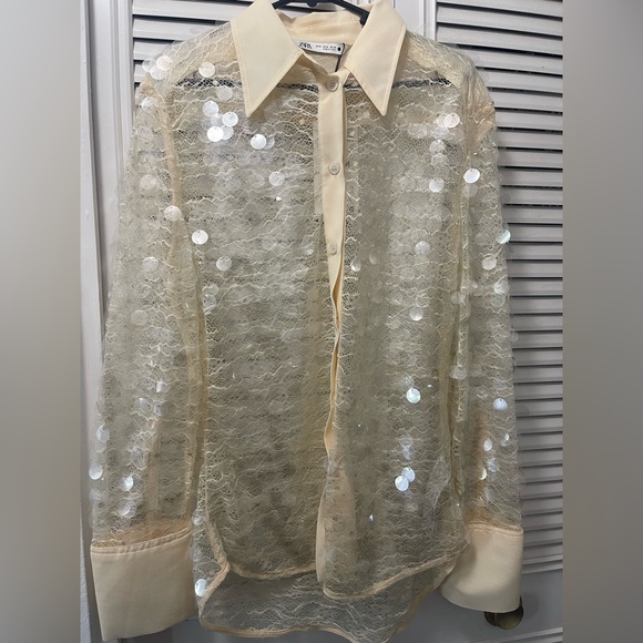 Sequin buttoned shirt - Picture 3 of 3